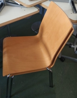 Krzesło kantyna sklejka sztaplowane