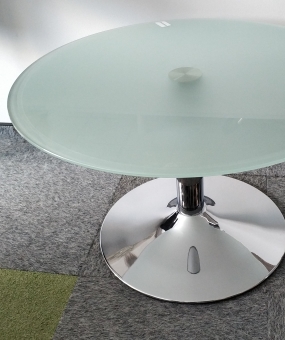 Stolik kawowy szklany okrągły śr. 80 cm